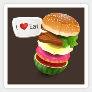 food burger love eat Sticker